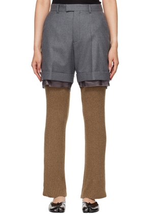 UNDERCOVER Gray Layered Trousers