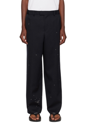 UNDERCOVER Navy Embroidered Trousers