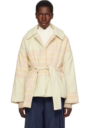 The Elder Statesman Beige Patchwork Jacket