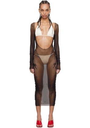 Jean Paul Gaultier Brown Shayne Oliver Edition Midi Dress