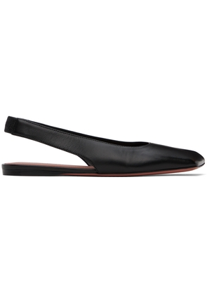 Amina Muaddi Black Ane Ballerina Flats