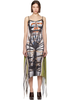 Y/Project Multicolor Bondage Print Midi Dress