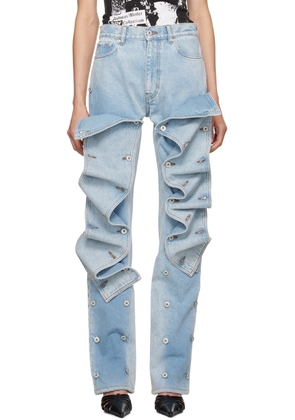 Y/Project Blue Snap Off Jeans