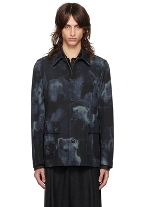 Dries Van Noten Blue Printed Jacket