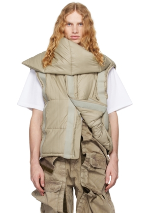 Y/Project Beige Velcro Puffer Vest