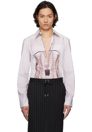 Jean Paul Gaultier Pink 'The Trompe-L'Œil Corset' Shirt