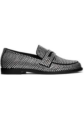 Amina Muaddi Black Tilda Loafers