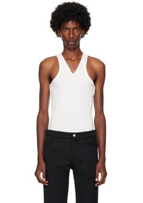 Courrèges White Zipped Tank Top