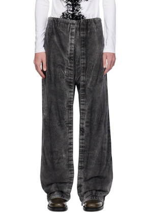 Y/Project Black Velcro Panel Jeans