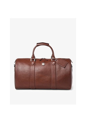 Mens Aspinal Of London Boston Grained-Leather Duffle Bag
