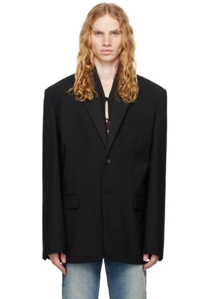Y/Project Black Draped Lapel Blazer