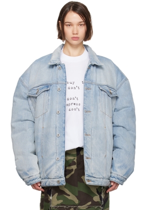 VETEMENTS Blue Puffer Denim Jacket