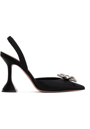 Amina Muaddi Black Rosie Sling Heels