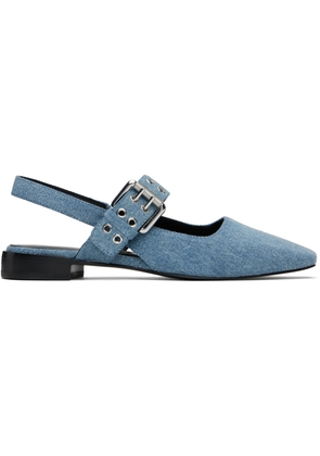 rag & bone Blue Astra Slingback Ballerina Flats