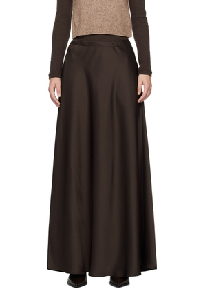 LESET Brown Barb Maxi Skirt