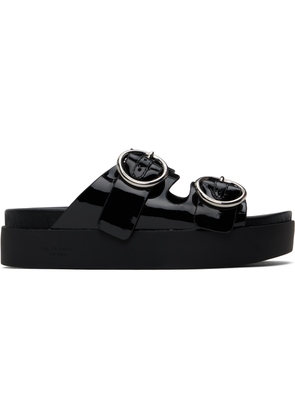 rag & bone Black Geo Platform Sandals