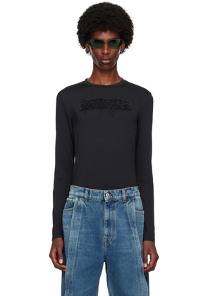 Y/Project Black Logo Patch Long Sleeve T-Shirt