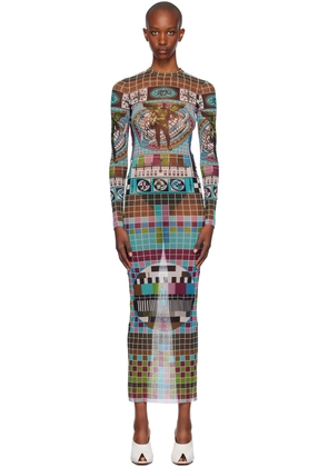 Jean Paul Gaultier Multicolor Printed Maxi Dress
