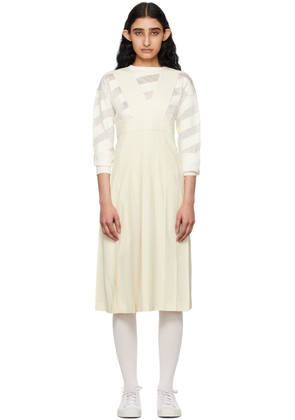 Comme des Garçons Girl Off-White Pleated Midi Dress