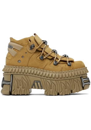 VETEMENTS Tan New Rock Edition Platform Sneakers