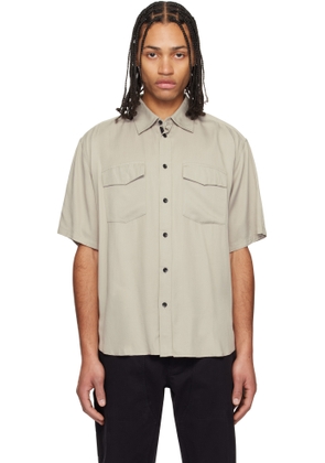 rag & bone Taupe Matthew 2-Pocket SS Shirt