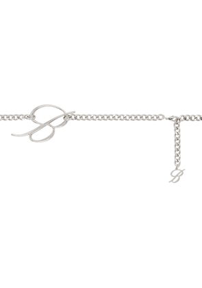 Blumarine Silver 'B' Monogram Belt
