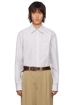 Hed Mayner White Check Shirt