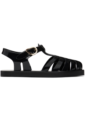 Ancient Greek Sandals Black Homeria Jelly Sandals