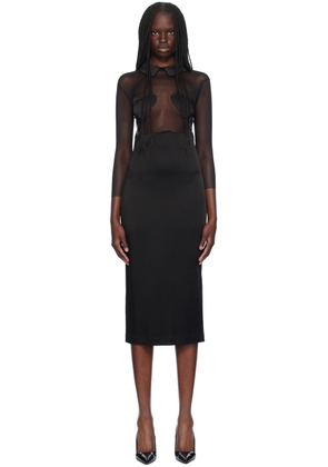 Blumarine Black Heart Midi Dress