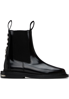 Toga Virilis Black Side Gore Chelsea Boots