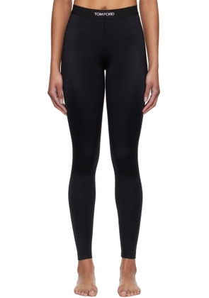 TOM FORD Black Lustrous Signature Leggings