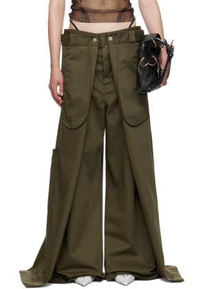 Jean Paul Gaultier Khaki Shayne Oliver Edition 'The Wrap' Trousers