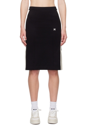 Palm Angels Black Monogram Midi Skirt