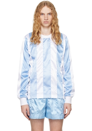 Adam Jones SSENSE Exclusive Blue & White Stripe Ribbon Footy T-shirt