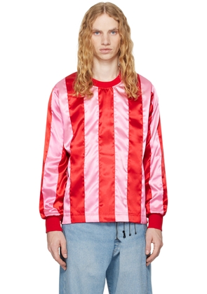 Adam Jones SSENSE Exclusive Red & Pink Stripe Ribbon Footy T-shirt