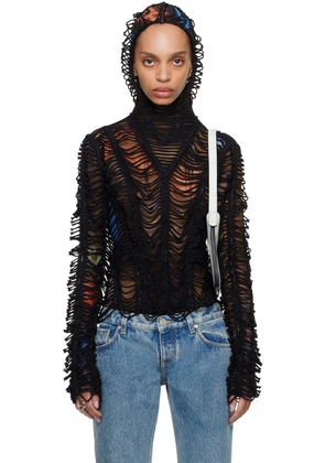 Jean Paul Gaultier Brown Shayne Oliver Edition 'The Slashed City' Hoodie