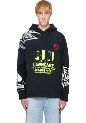 Marine Serre Black Regenerated Graphic Sweatshirts Hoodie