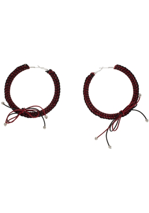 Chopova Lowena Black & Red Nimbus XL Hoops