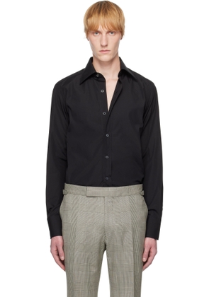 TOM FORD Black Poplin Slim Fit Shirt
