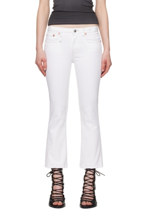 R13 White Kick Fit Jeans