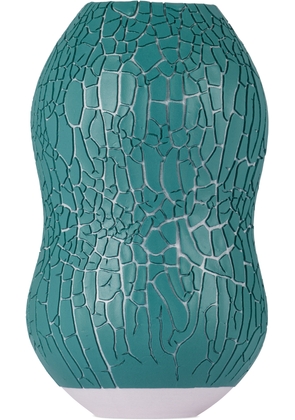 Houseplant Blue 'By Seth' Crackle Vase