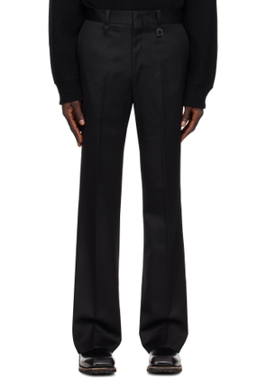 WOOYOUNGMI Black Wool Straight Trousers