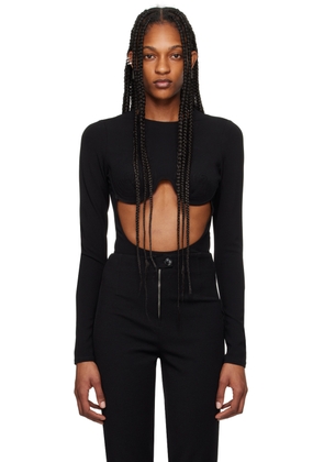 Jean Paul Gaultier Black Cone Bra Bodysuit