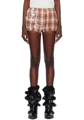 R13 Orange Bloomer Shorts