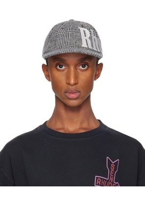 Rhude Black & White Wrap Logo 6-Panel Cap
