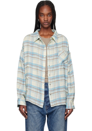 R13 Blue Double Front Shirt