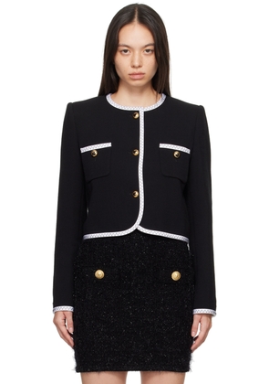 Moschino Black Gold Heart Buttons Jacket