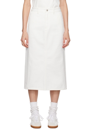 Nothing Written White H-Line Denim Midi Skirt