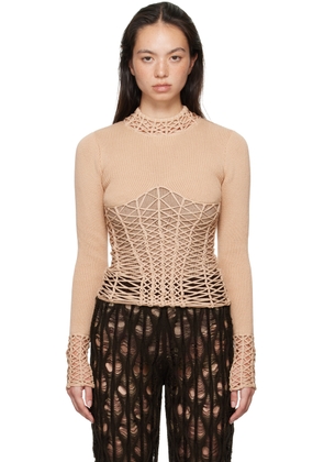 Isa Boulder Beige Half-Seen Long Sleeve T-Shirt