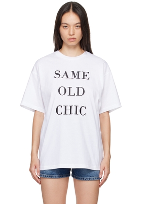 Moschino White 'Same Old Chic' T-Shirt